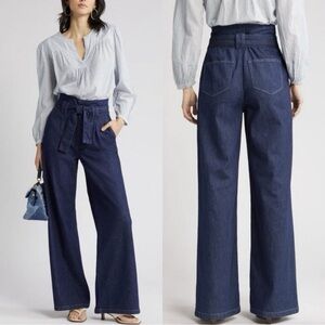 NWT PAIGE 30 inch Harper Flutter Waistband in “Baltimore” dark wash